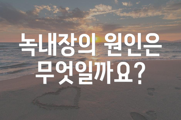 녹내장의 원인은 무엇일까요?