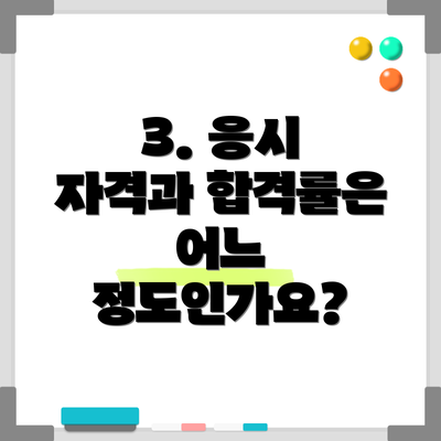 3. 응시 자격과 합격률은 어느 정도인가요?