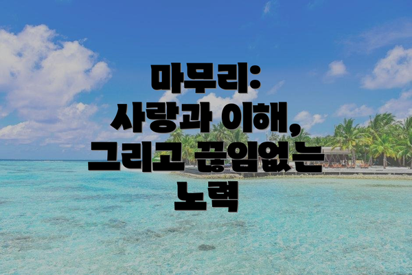 마무리:  사랑과 이해, 그리고 끊임없는 노력