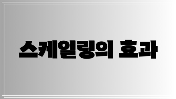 스케일링의 효과