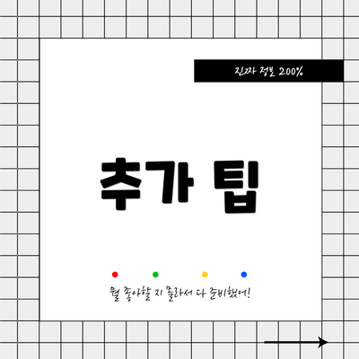 추가 팁