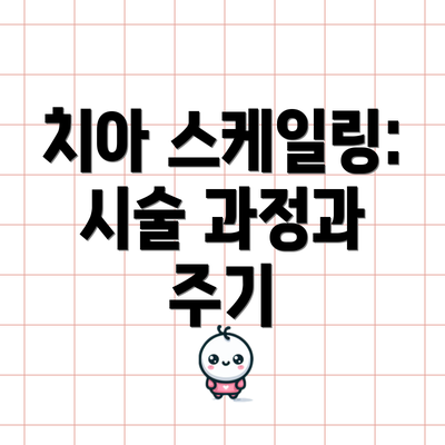 치아 스케일링: 시술 과정과 주기