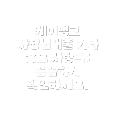 케이뱅크 사장님대출 기타 중요 사항들: 꼼꼼하게 확인하세요!