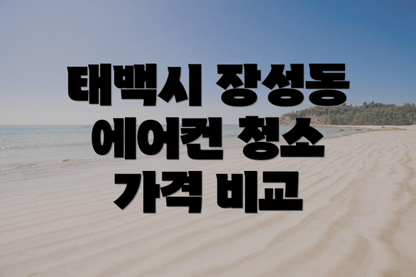 태백시 장성동 에어컨 청소 업체 추천 방법
