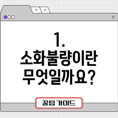 1. 소화불량이란 무엇일까요?