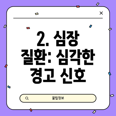 2. 심장 질환: 심각한 경고 신호