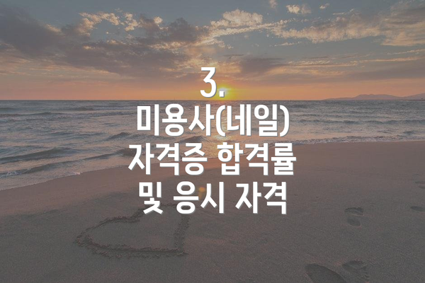 3. 미용사(네일) 자격증 합격률 및 응시 자격