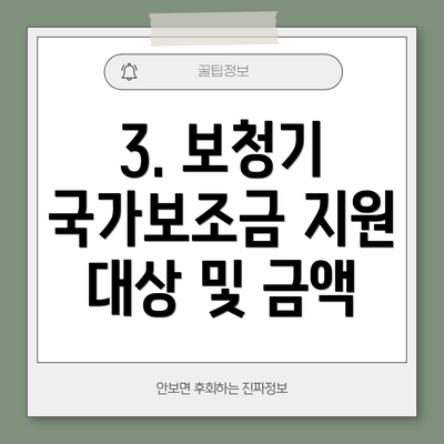 3. 보청기 국가보조금 지원 대상 및 금액