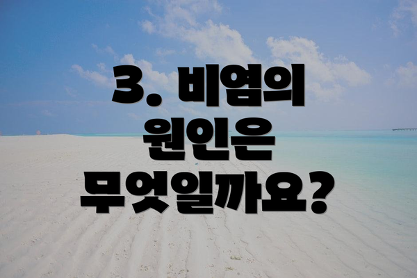 3. 비염의 원인은 무엇일까요?