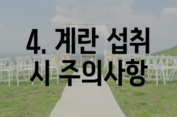4. 계란 섭취 시 주의사항