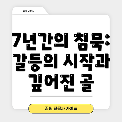 7년간의 침묵: 갈등의 시작과 깊어진 골