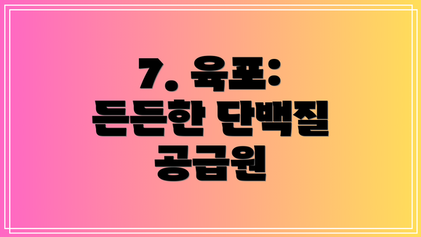 7. 육포:  든든한 단백질 공급원