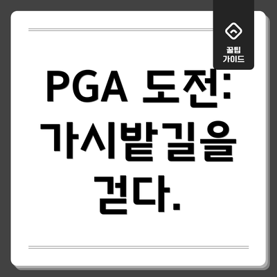 PGA 도전:  가시밭길을 걷다.