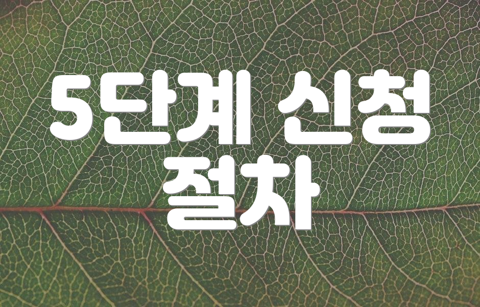 5단계 신청 절차