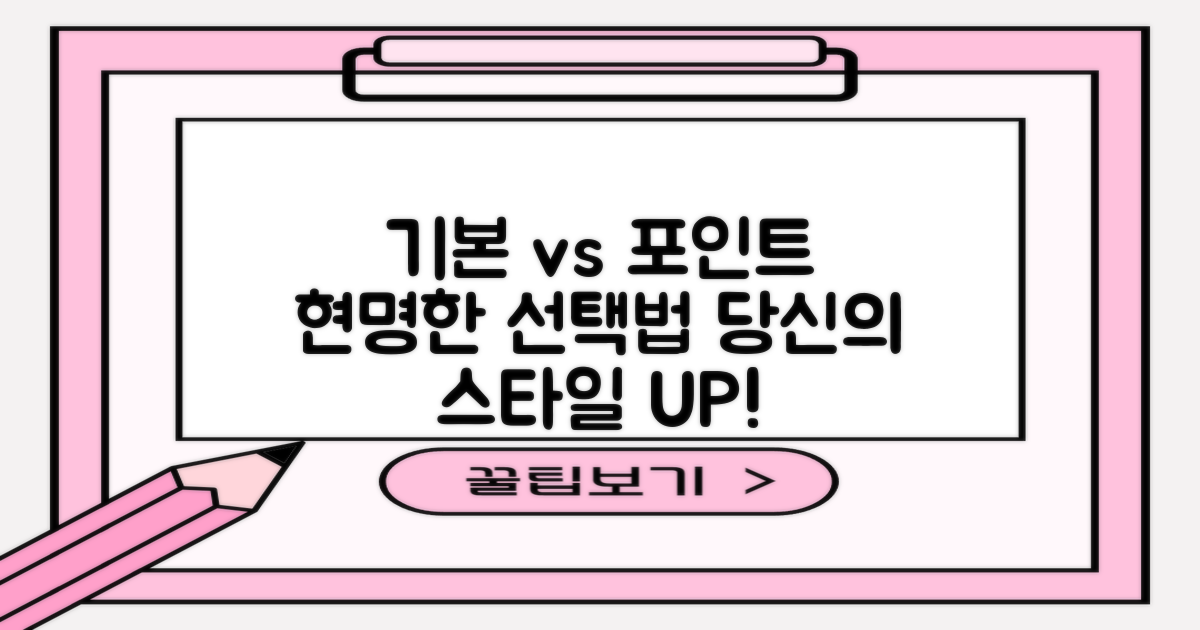 기본템 vs 포인트템, 선택 가이드