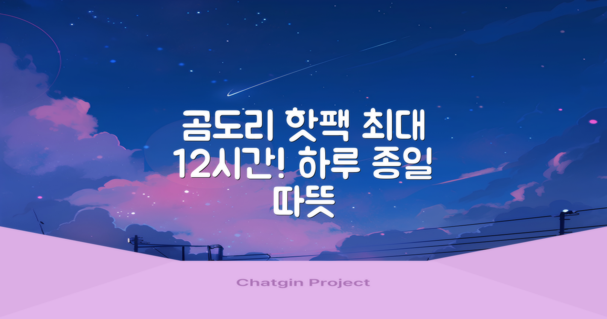 곰도리 하루종일 촥~ 붙이는 핫팩 장시간 고급형, 50개 추천 리뷰