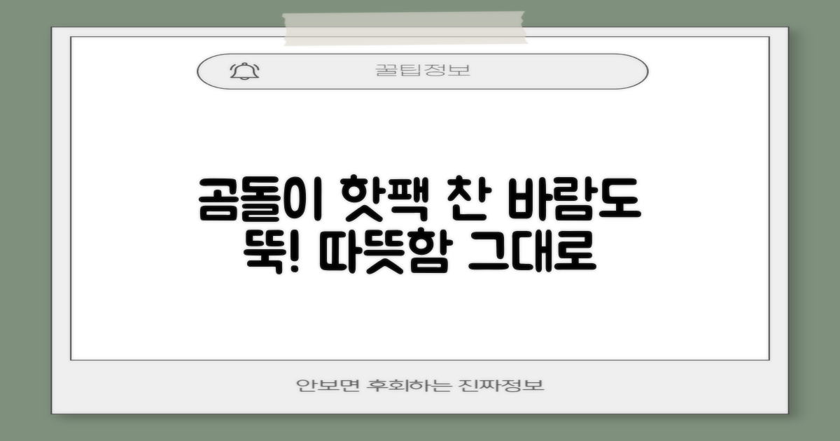 곰도리 핫팩, 찬 바람도 막아줘!