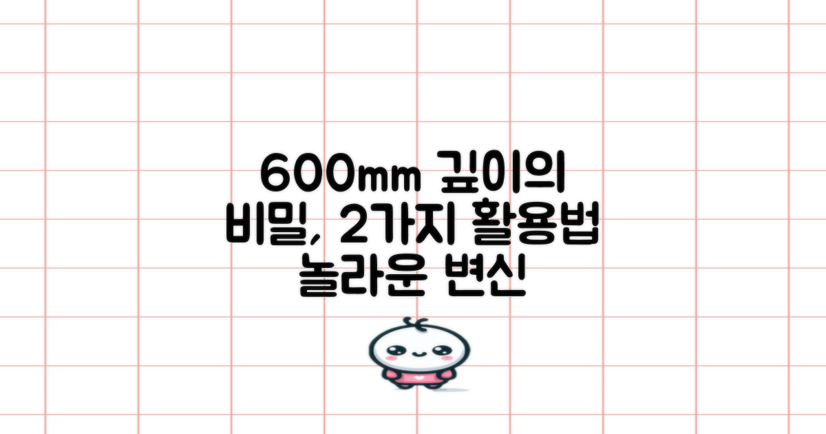 600mm 깊이, 2가지 활용