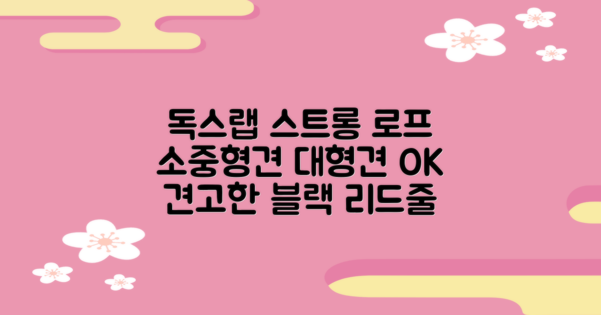 독스랩 1.5m 2m 3m 5m 스트롱 로프 소형견 중형견 대형견 줄 강아지 리드줄 산책줄, 블랙, 1개 추천 리뷰