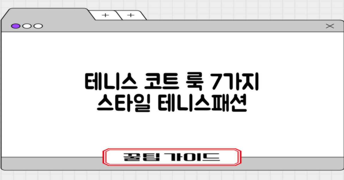 7가지 테니스 코트 룩