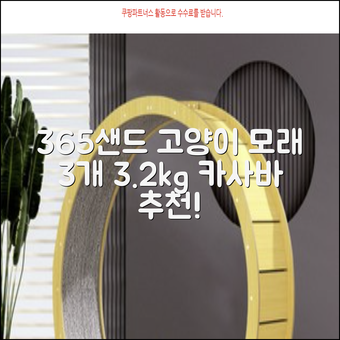 3651 365샌드 고양이 카사바 모래, 3개, 3.2kg 추천 리뷰